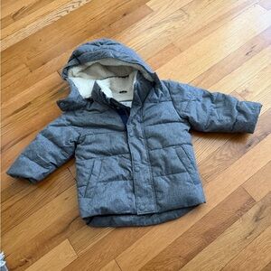 GAP Gray Sherpa-Lined Jacket